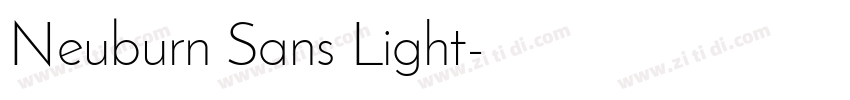 Neuburn Sans Light字体转换
